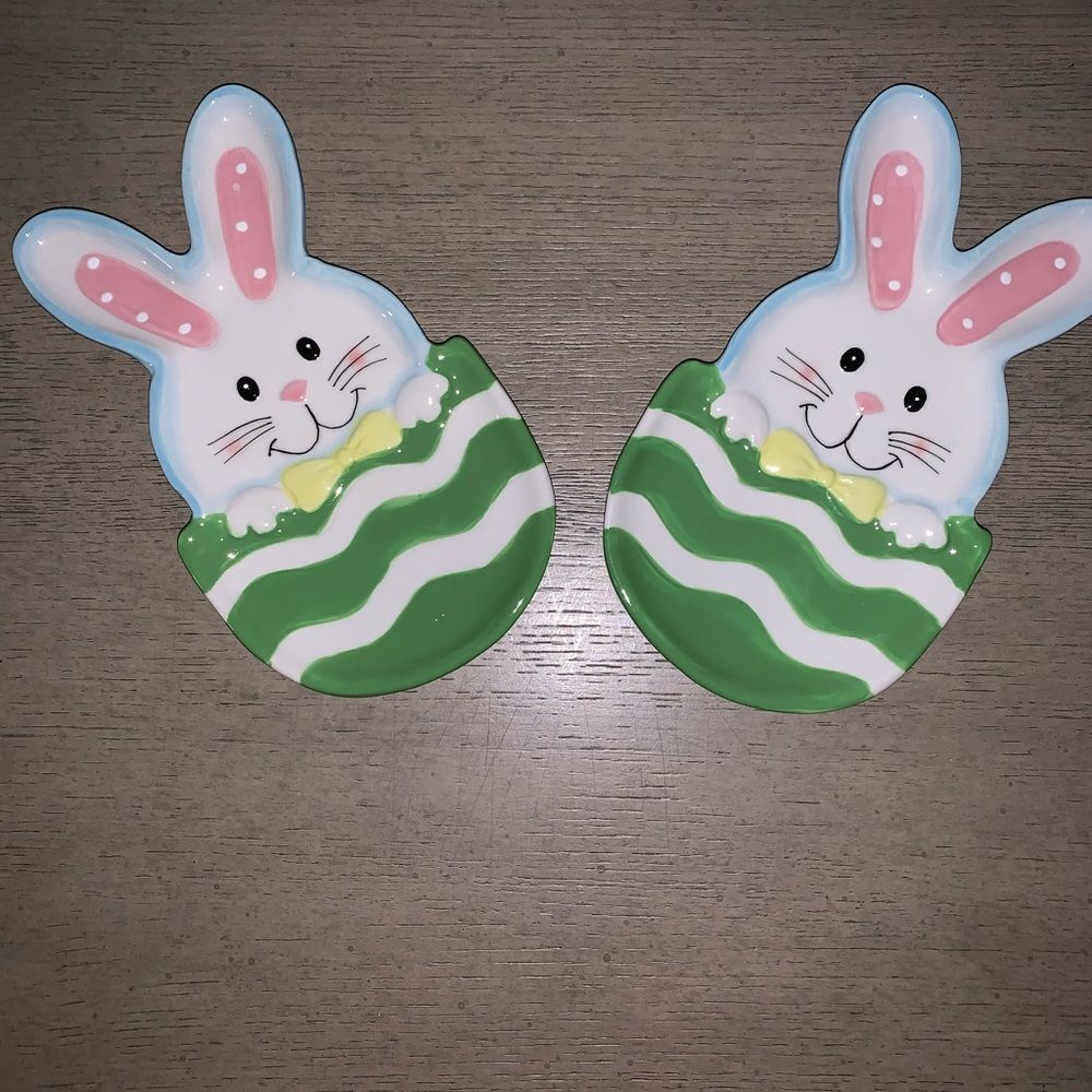 Easter Bunny Candy Dish Set